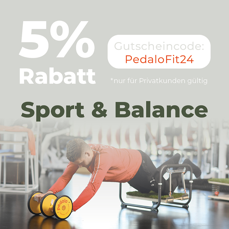 5% Rabatt auf alle Pedalo Sport & Balance Produkte!